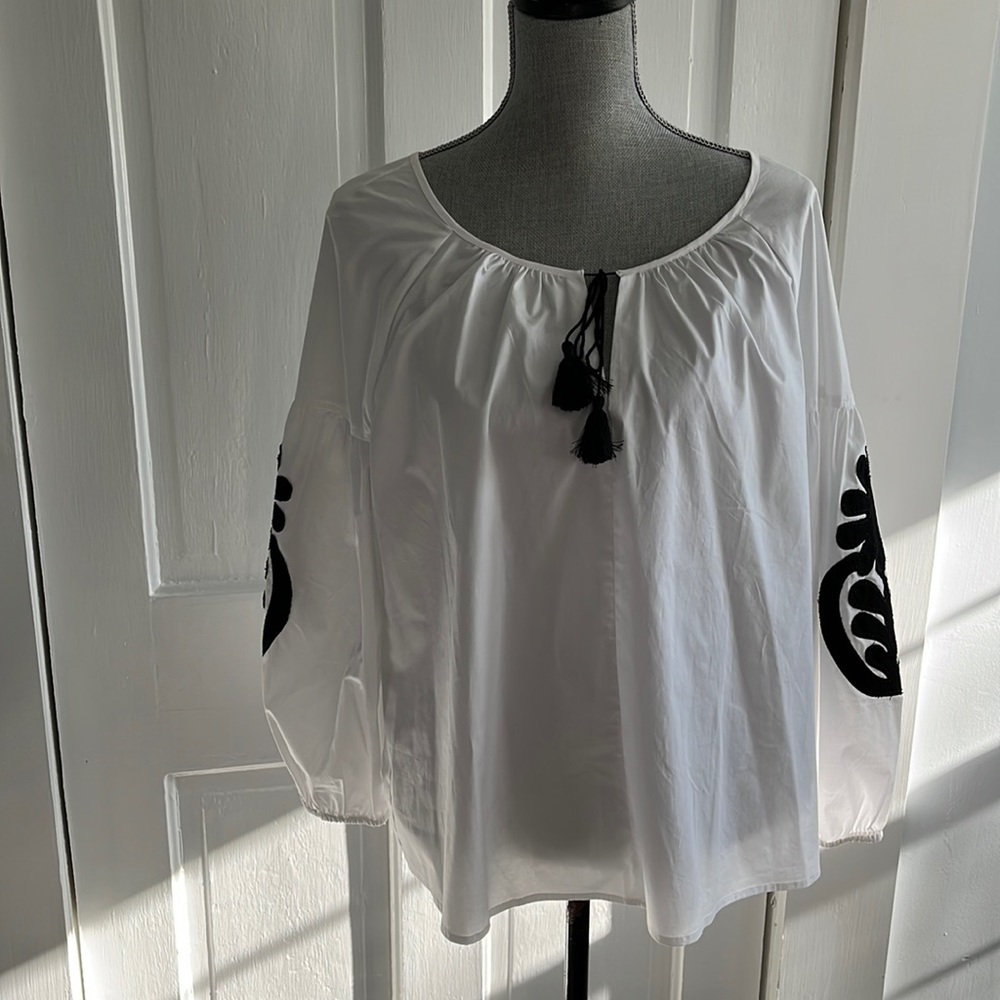 NWT • J.CREW PEASANT TOP
